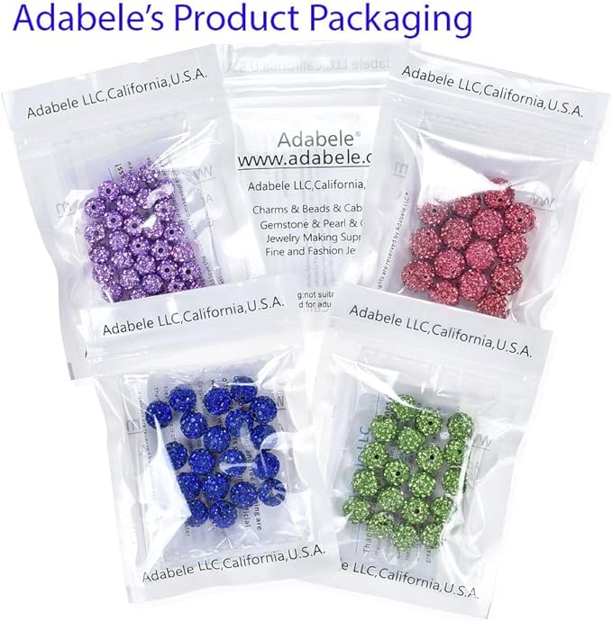 100pcs Adabele Grade A Suncatcher Crystal Rhinestone Pave Loose Beads 10mm Crystal Golden Shadow Polymer Clay Disco Ball Spacers Compatible with Shamballa All Craft Jewelry Making DB10-28