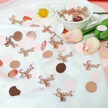 Sweet 16 Birthday Decorations for Girl Happy 16th Birthday Confetti Wedding Anniversary Table Scatter Party Supplies 300PC