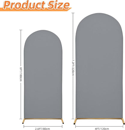 Wedding Arch Cover 7.2FT 6FT Arch Backdrop Cover Spandex Fitted Arch Cover for Round Top Chiara Backdrop Stand Covers for Wedding Birthday Party Baby Shower Banquet Ceremony Decoration