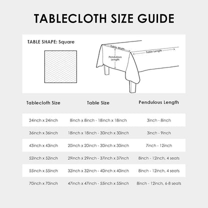 Small Square Light Blue Tablecloth 24 x 24 Inch Polyester Fabric Washable Table Cover Decorative Wrinkle Resistant Solid Color Table Cloth for Nightstand Party Wedding Camping