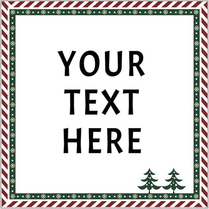100-1000pcs Custom Stickers Merry Christmas Stickers Personalized Labels Adhesive Xmas Decorative Envelope Seals Stickers for Cards Gift Boxes(VSquare-5)