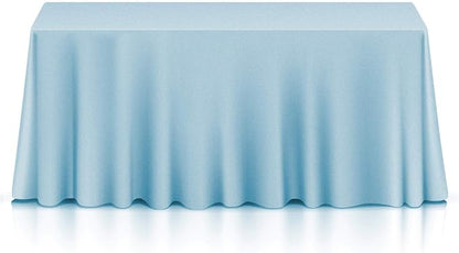 Lann's Linens - 10 Premium 90" x 132" Tablecloths for Wedding/Banquet/Restaurant - Rectangular Polyester Fabric Table Cloths - Baby Blue