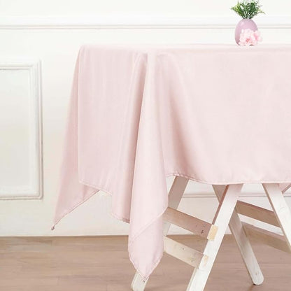 Efavormart 54x54 Blush Wholesale Linens Seamless Polyester Square Linen Tablecloth for Wedding Banquet Party Restaurant