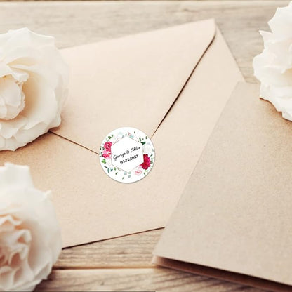 150 Pack Custom Stickers Personalized Stickers Labels for Business Logo Customized Vinyl Stickers for Wedding Favors Birthday Baby Bridal Shower Make Your Own Stickers 1 Inch-10 Inch