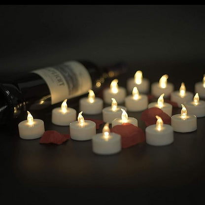 Tea Lights, 200PACK Flameless LED Tea Lights Candles, Flickering Warm White, 200 Hours Battery-Powered Tea Light, Ideal Party, Wedding, Birthday, Gifts Home Decoration