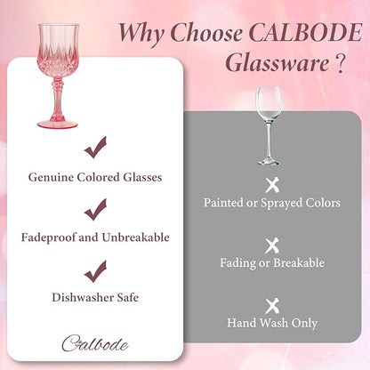 Pink Plastic Wine Glasses 7oz – 12 Pcs Unbreakable Pink Plastic Goblets for Parties Reusable & Dishwasher-Safe for Weddings, Bars, and Every Celebration