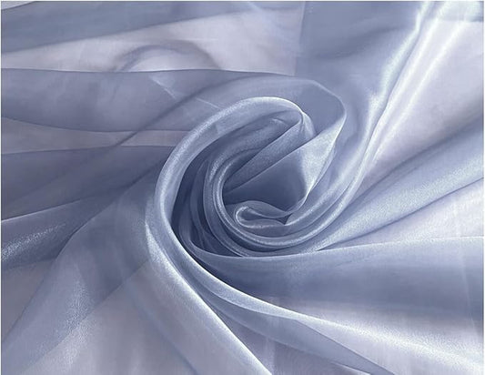 MDS Pack of 100 PCS Organza Chair Sashes Wider Dining Chair Bows Ribbon Tie Back for Wedding Party Birthday Bridal Shower Reception Event Banquet Home Chair Cover Decoration - Dusty Blue