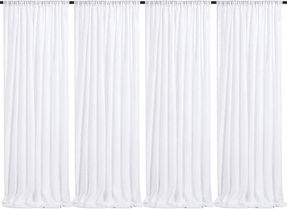 White Sequin Backdrop Curtain 4 Pack 2ft x 8ft Backdrop Birthday Party Backdrop Wedding Ceremony Background