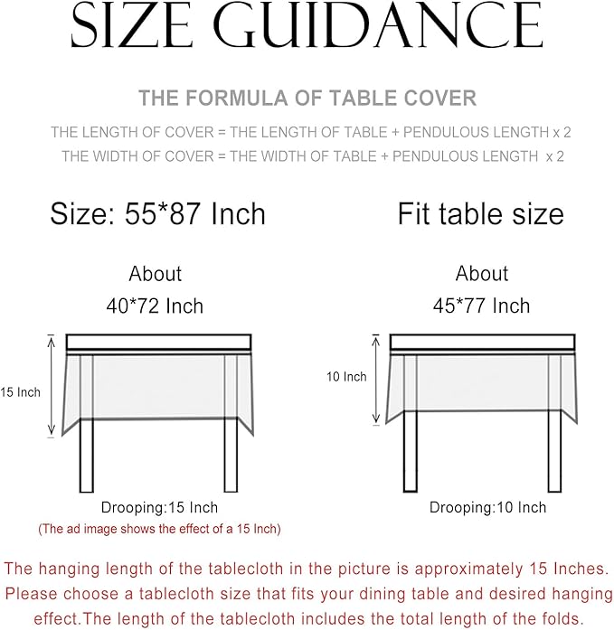 patdrea Designer Vintage Beige Rectangle Tablecloth,Italian Breathable Linen Trees Pattern Table Cloth,Decor Table Cover Cloth for Kitchen Dining,Christmas,Thanksgiving,55"x87"-Tatiana a