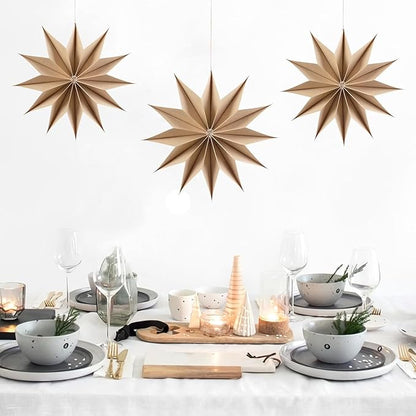 Easy Joy 3Pcs Boho Paper Landern Star