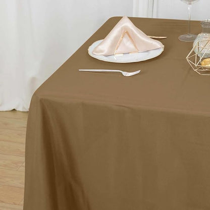Efavormart 70" Square Linens Taupe Wholesale Linens Polyester Square Linen Tablecloth for Wedding Banquet Party Restaurant