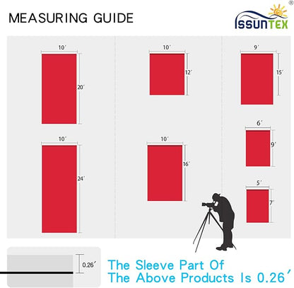 ISSUNTEX 10X24 ft Background Muslin Backdrop, Photo Studio, Collapsible High Density Screen for Video Photography and Television-Red