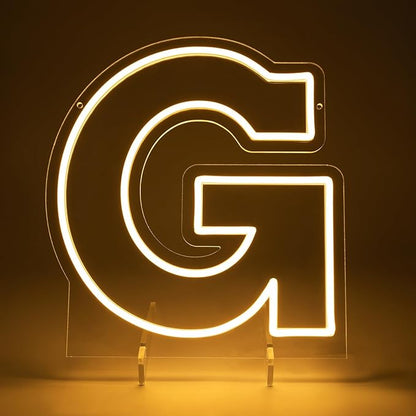 Light Up Letters G, Led Marquee Letter Lights Neon Sign, 13.9" Height Decorative Lighted Alphabet Number, Battery/USB Powered Led Letters Lights for Wedding, Birthday, Party, Christmas or Home Decor