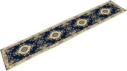 Vintage Elegant Farmhouse Table Runner Blue Beige Flower for Home Farmhouse Kitchen Table Dining Coffee Room Garden Party Wedding Decor 13x36in