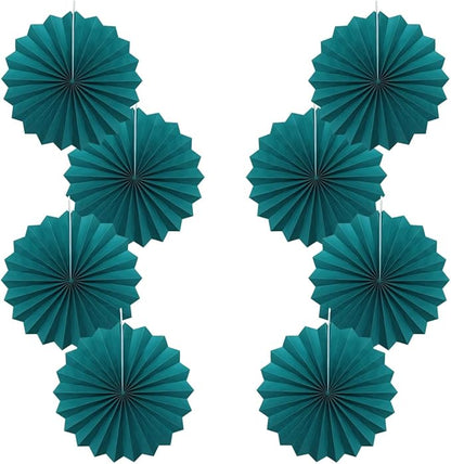 Green Birthday Decorations,DIY Green Paper Fans Hanging Decoration ,Party Supplies Party Fans 12in, Cactus Party Decorations,Wedding Graduation Events Accessories 30 Color DIY Set (Blackish Green)