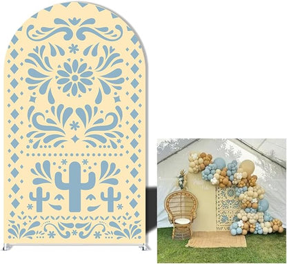 Mexico Theme Arch Stand Covers Fiesta Wedding Party Elastic Fabric Background Birthday Baptismx Baby Shower Decor Props (90x150cm(W35''H60''),G-3743)