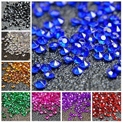 1000pcs/ Pack Wedding Table Acrylic Diamond Scatter Crystals Confetti Acrylic Gems Vase Fillers Rhinestones for Wedding, Bridal Shower, Vase Beads Decorations (10mm, Gray)