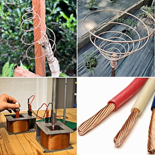 10 Gauge/2.6 mm 10 Feet 5 oz 99.9% Dead Soft Copper Wire for Electroculture Gardening, Jewelry Making, Beading, Science Projects, DIY Artwork, Pure Bare Copper Wire