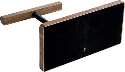 FARM IN Solid Acacia Wood Headphone Stand for Desk Rustic Headset Holder with Storage Base for Gaming and Office Accessories