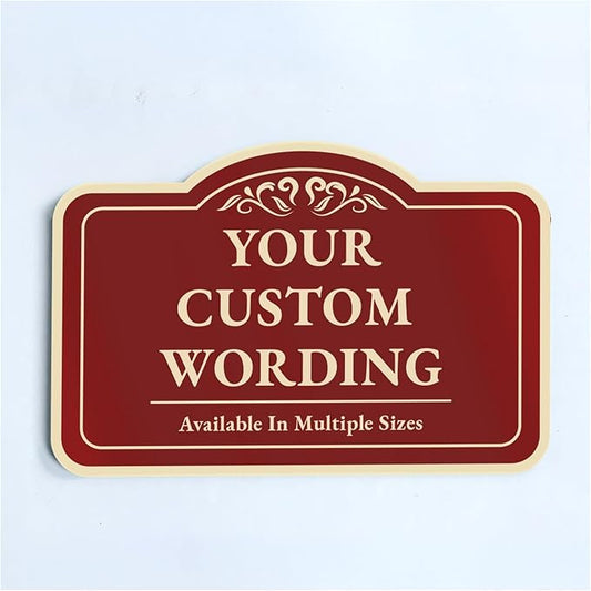 Custom Decorative Outdoor Metal Sign - Personalized Aluminum - Driveway Sign, Waterproof, Made in USA - Design 1 Red Brick 36x24 In
