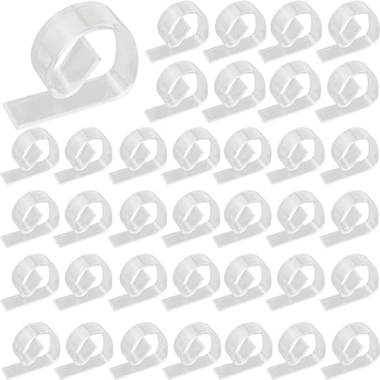 36PCS Transparent Clear Tablecloth Clips, Plastic Table Cloth Clips，Windproof Table Cover Holder Clamps，Table Cloth Holder for Christmas Home Wedding Party Indoor Outdoor Camping Picnic (36)