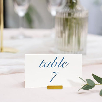 Tinsow 16 Elegant Gold Table Number Holders, Perfect Metal Place Card Stands and Picture Frame Display for Wedding Reception, Anniversary, Birthday Party Decorations