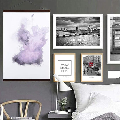 25x16 25x35 25x38 Poster Frame, Magnetic Light Wood Wooden Frame Hanger for Photo Picutre Canvas Artwork Art Print Wall Hanging (1 Pack, 25", Walnut)