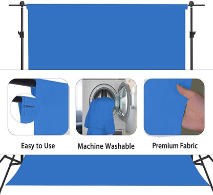 Royal Blue Backdrop, Photo Booth Portrait Photography Backdrops, Studio Blue Screen Backdrop for Photoshoot Streaming Video Shooting, Photo Backdrop 10x20ft