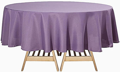 Efavormart Round Tablecloth, 90 Inch Stain & Wrinkle Resistant Washable Table Cloth, Decorative Polyester Fabric Table Cover for Banquet, Wedding, Dining- Amethyst