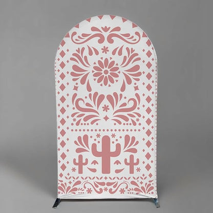 Mexico Theme Arch Stand Covers Fiesta Wedding Party Elastic Fabric Background Birthday Baptismx Baby Shower Decor Props (120x220cm(W48''H86''),G-3740)