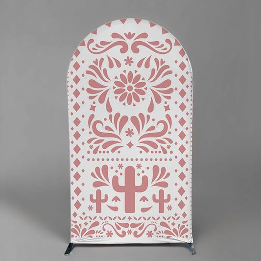 Mexico Theme Arch Stand Covers Fiesta Wedding Party Elastic Fabric Background Birthday Baptismx Baby Shower Decor Props (120x220cm(W48''H86''),G-3740)