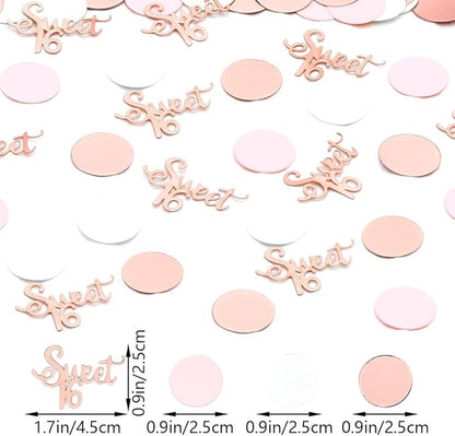 Sweet 16 Birthday Decorations for Girl Happy 16th Birthday Confetti Wedding Anniversary Table Scatter Party Supplies 300PC