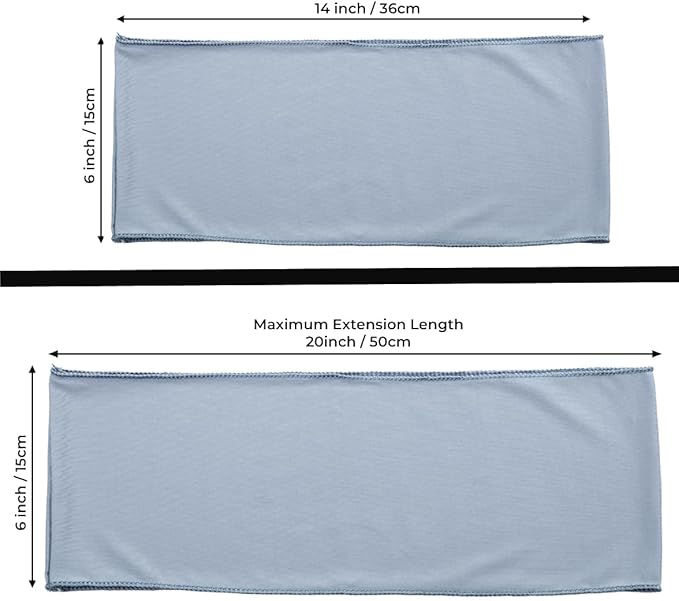 VDS Pack of 200 PCS | Dusty Blue | Spandex Chair Sashes Bows Without Buckle | Stretch Elastic Banquet Universal Folding Chair Band Tie with for Wedding Party Conference Celebration Event Decoration
