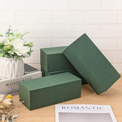 IHDYPPEW 8 PCS Green Floral Foam Blocks, 9"L x 4"W x 3.2"H Floral Foam for Flower Arrangements, Dry and Wet Florist Foam for Flowers, Flower Foam Bricks for Flowers Business, Outdoor, Weddings