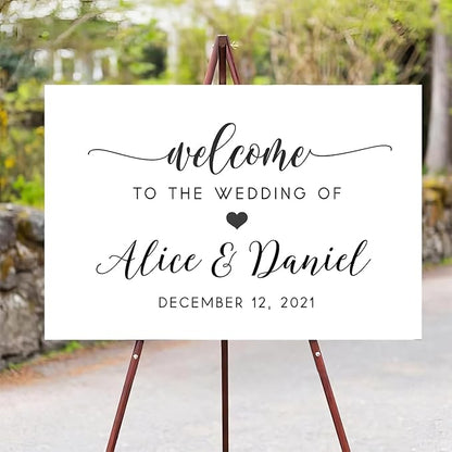 Personalized Wedding Welcome Sign, Welcome To Our Wedding Sign, Custom Wedding Sign, Welcome To Our Wedding Welcome Sign, Personalized Wedding Name