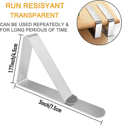 60pcs Tablecloth Clips,Heavy Duty Picnic Table Clips, Stainless Steel Table Cloth Cover Clamps, Table Cloth Holders Ideal for Home Wedding Party Indoor Outdoor Camping Picnic
