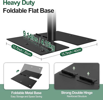 FUDESY Pipe and Drape Backdrop Stand Kit, 10x10ft Heavy Duty Backdrop Stand Adjustable Background Frame with Metal Base for Photography Wedding Parties Events Decoration, Black