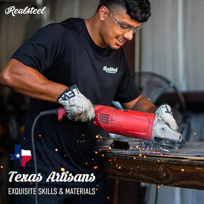 RealSteel Personalized Metal Monogram Sign - Family Last Name - Welcome - Indoor/Outdoor (12" Black)