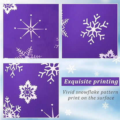 Skylety 40 Pieces Snowflake Balloons Bulk Winter Transparent Snowflake Latex Balloons for Christmas Birthday Wedding Party Decorations(Purple)