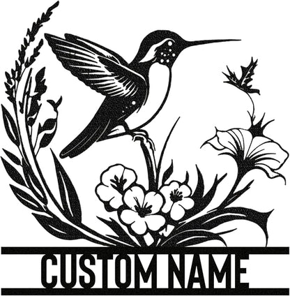 Personalized Metal Signs | Bird Metal Wall Art | Metal Name Sign Birds Welcome Plaque | Custom Garden Sign Yard Signs | Personalized Wedding Gifts | Housewarming Decor Indoor Outdoor