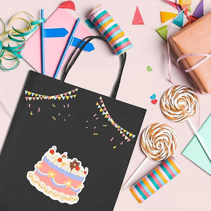 METRONIC Kraft Paper Gift Bags with Handles 8x4.75x10.5 Inch 12000 Pack | Christmas, Birthday Party Favors, Retail Shopping, Small Business Bulk | Black Gift Wrap Bag