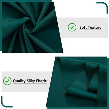 MYSKY HOME 10ft x 10ft Curtains Hunter Green Backdrop Curtains for Parties Wedding Stage Curtains Rod Pocket Sliding Drapes Backdrop Curtain for Baby Showers, Birthday, 5ft x 10ft, 2 Panels
