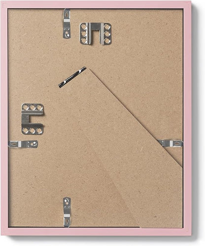 Opposite Wall - 8x10 in - Real Wood Pink Picture Frame - Lightweight, Versatile & Shatterproof - Wall Hanging & Tabletop Photo Frame - Office, Gallery & Home Decor