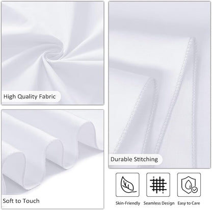 8 Pack White Table Cloth 90 x 132 Inch Rectangular Tablecloths for 6 Foot Rectangle Tables, Wrinkle Resistant White Tablecloth Washable Polyester Fabric Table Covers for Party Wedding Banquet