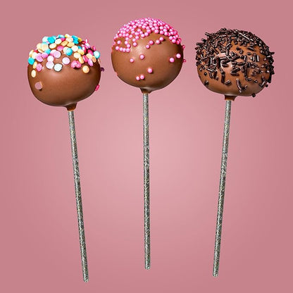 Royer Cocktail Stirrers - PRIDE Cocktail Glitter for Drinks, Perfect LGBTQ+ Party Drink Mixer & Decorations | 6 inches - Rainbow Glitter Stick with Disco Ball Design (D50)