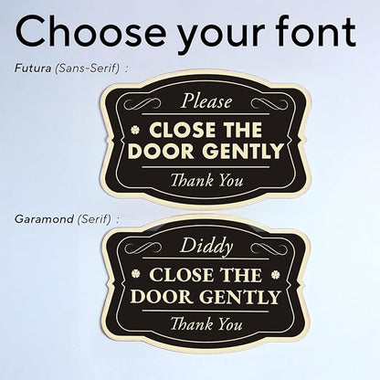 Custom Decorative Outdoor Metal Sign - Personalized Aluminum Sign, Waterproof, Black Charcoal 12x8 In