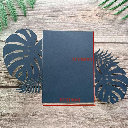 Navy Blue Laser Invitation Card, Palme Invitation Jacket for 5X7 card, Fit for Wedding Engagement Birthday Celebration Party 20 Sets (navy blue)