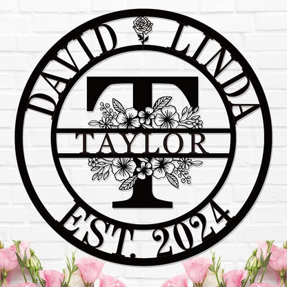 Personalized Christmas Gifts 2025 Best Housewarming Gifts Custom Metal Wedding Anniversary Sign Custom Metal Sign Wedding Gifts Personalized Family Name Signs Monogram Wall Décor
