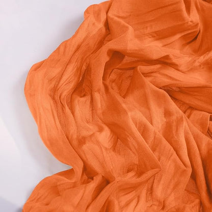 Orange Cheesecloth Table Runner Halloween Orange Table Runner Boho Gauze 120 Inches Cheese Cloth Fall Table Decorations for Thanksgiving Weddings Bridal Baby Shower Party Decor