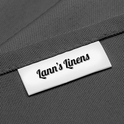 Lann's Linens - 10 Premium 60" x 126" Tablecloths for Wedding/Banquet/Restaurant - Rectangular Polyester Fabric Table Cloth - Dark Gray